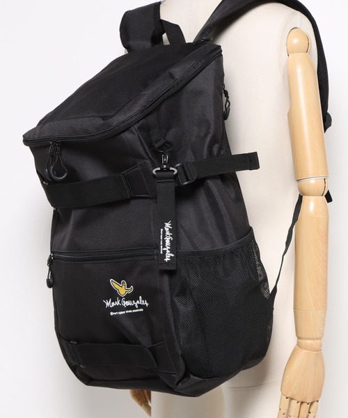 Mark Gonzales(マーク・ゴンザレス)の「大容量 ボックス型 バックパック A4・B4・PC対応(バックパック/リュック・メンズ・ブラック・FREE)」の1枚目の写真