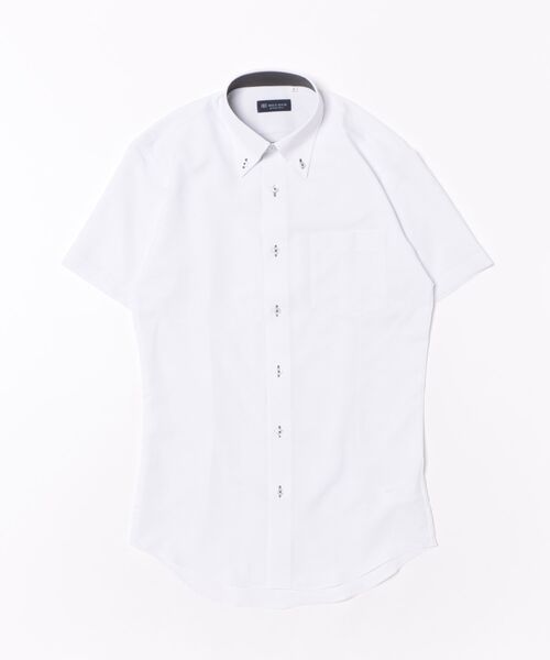 TOKYO SHIRTS（トウキョウシャツ）の「【吸水速乾】【COFREX】 形態安定ノンアイロン ボタンダウン 半袖ビジネスワイシャツ（ビジネスシャツ・メンズ・グレー・首回り37cm/首回り39cm/首回り41cm/首回り43cm/首回り42cm）」の6枚目の写真