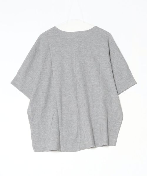 FUNALIVE(ファンアライブ)の「コットンワッフル7分袖ドルマンTシャツ(Tシャツ/カットソー・レディース・ブラック/パープル/ホワイト/杢グレー/ネイビー/チャコールグレー・LL~3L/M~L)」の9枚目の写真