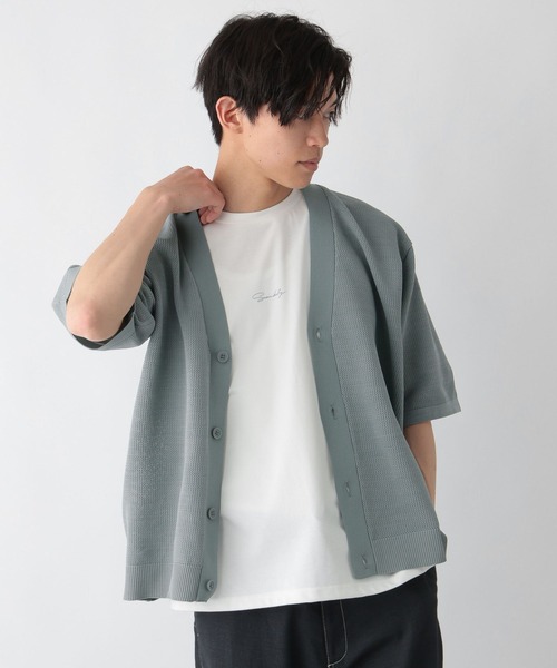 GLOBAL WORK(グローバルワーク)の「トクトク2SETメッシュカーデ/806929(カーディガン/ボレロ・メンズ・ブラウン系その他6/ネイビー/スカイブルー/グレー・SMALL/MEDIUM/X-LARGE/LARGE)」の3枚目の写真