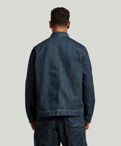 G-STAR(ジースター)の「Boxy Clean Neo Raw Overshirt/ボックスシルエットデニムシャツジャケット(シャツ/ブラウス・メンズ・ダークインディゴブルー・X-SMALL/LARGE/SMALL/X-LARGE/MEDIUM)」の2枚目の写真