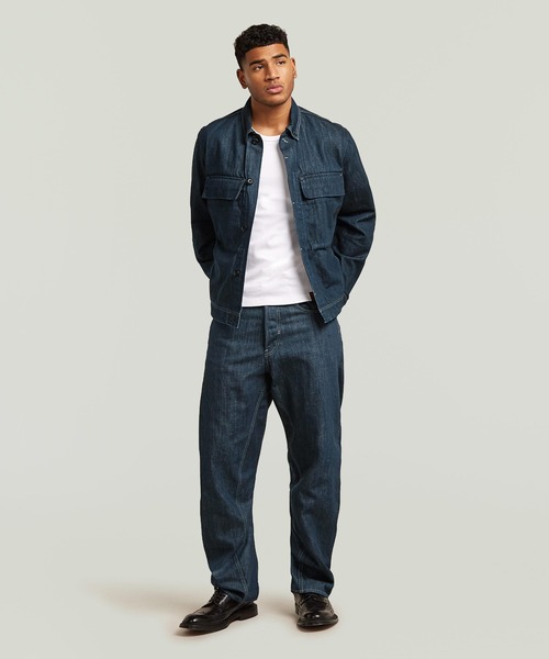 G-STAR(ジースター)の「Boxy Clean Neo Raw Overshirt/ボックスシルエットデニムシャツジャケット(シャツ/ブラウス・メンズ・ダークインディゴブルー・X-SMALL/LARGE/SMALL/X-LARGE/MEDIUM)」の4枚目の写真
