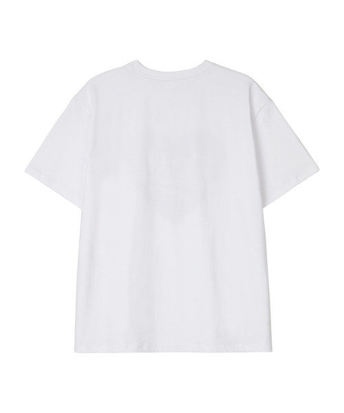 ERER（エルエル）の「Oversized Heart Logo T-shirt White（Tシャツ/カットソー・レディース・ホワイト・F）」の4枚目の写真