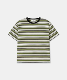 THEENDQUESTION（ジエンドクエスチョン）の「Multi stripe t-shirt / KHAKI（Tシャツ/カットソー）」