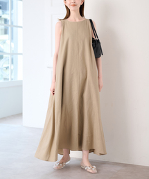 U by SPICK&SPAN | コットンリネンバックギャザーワンピース(ワンピース)