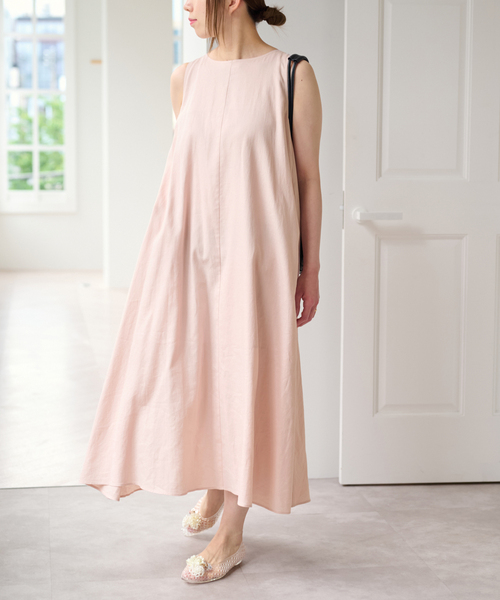 U by SPICK&SPAN(ユーバイスピックアンドスパン)の「コットンリネンバックギャザーワンピース(ワンピース・レディース・グリーン/ピンク/ベージュ・36/38)」の20枚目の写真
