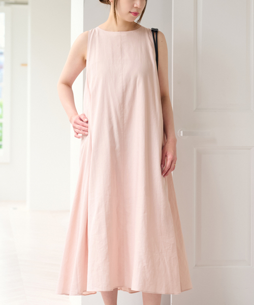 U by SPICK&SPAN(ユーバイスピックアンドスパン)の「コットンリネンバックギャザーワンピース(ワンピース・レディース・グリーン/ピンク/ベージュ・36/38)」の22枚目の写真
