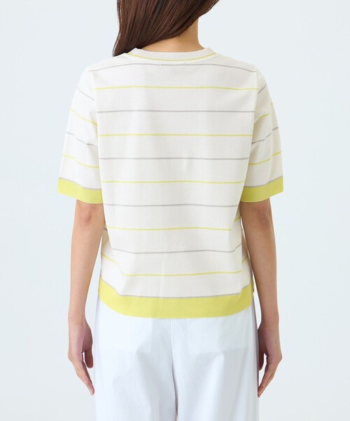 TRANS WORK（トランスワーク）の「【L】【ウォッシャブル】セーターマシンカットソー（Tシャツ/カットソー・レディース・ベージュ/ネイビー/オフホワイト・46/44）」の6枚目の写真