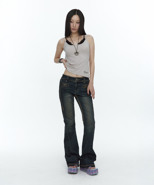 ROUGHNECK(ラフネック)の「Bold Stich BootCut Denim Blue(デニムパンツ・レディース・その他・MEDIUM/SMALL)」の5枚目の写真