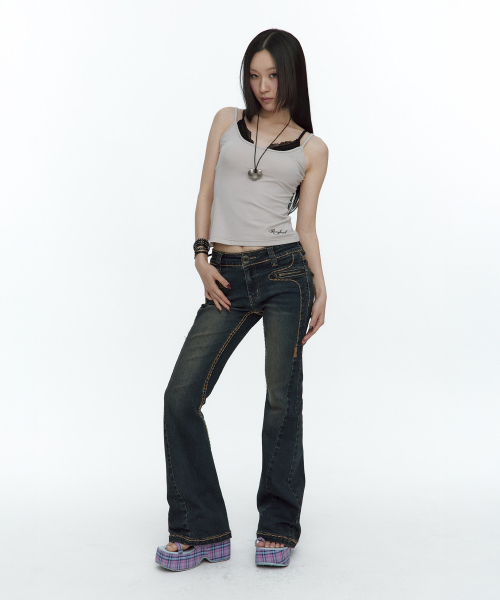 ROUGHNECK(ラフネック)の「Bold Stich BootCut Denim Blue(デニムパンツ・レディース・その他・MEDIUM/SMALL)」の6枚目の写真