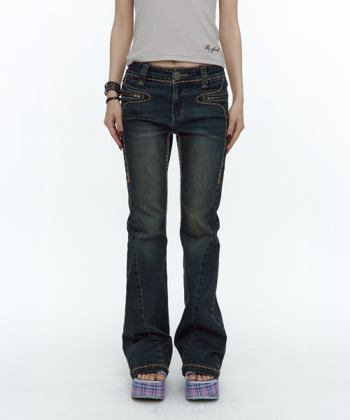 ROUGHNECK(ラフネック)の「Bold Stich BootCut Denim Blue(デニムパンツ・レディース・その他・MEDIUM/SMALL)」の10枚目の写真