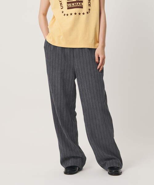 BEAUTY&YOUTH UNITED ARROWS(ビューティーアンドユースユナイテッドアローズ)の「ポリエステルブレンド ストライプ イージーパンツ(その他パンツ・レディース・ライラック/ダークグレー・M/S)」の4枚目の写真