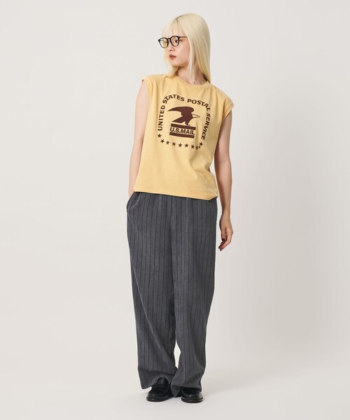 BEAUTY&YOUTH UNITED ARROWS(ビューティーアンドユースユナイテッドアローズ)の「ポリエステルブレンド ストライプ イージーパンツ(その他パンツ・レディース・ライラック/ダークグレー・M/S)」の5枚目の写真