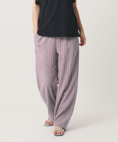 BEAUTY&YOUTH UNITED ARROWS(ビューティーアンドユースユナイテッドアローズ)の「ポリエステルブレンド ストライプ イージーパンツ(その他パンツ・レディース・ライラック/ダークグレー・M/S)」の6枚目の写真