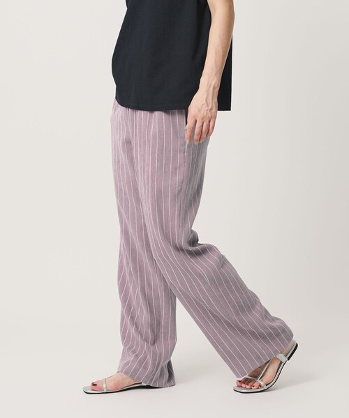BEAUTY&YOUTH UNITED ARROWS(ビューティーアンドユースユナイテッドアローズ)の「ポリエステルブレンド ストライプ イージーパンツ(その他パンツ・レディース・ライラック/ダークグレー・M/S)」の7枚目の写真