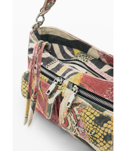 Desigual（デシグアル）の「【2026秋冬新作】ミックスパターン ミニショルダーバッグ（ショルダーバッグ・レディース・マルチ・FREE）」の4枚目の写真