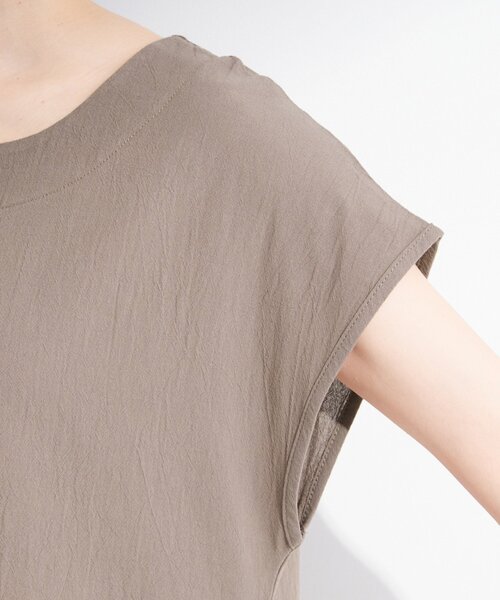 SHOO・LA・RUE(シューラルー)の「【S-LL/洗濯機可/体型カバー】ふんわりラインが女性らしい コクーンワンピース(ワンピース・レディース・ブラック/ブルー/ブラウン系・04/03/02/01)」の6枚目の写真