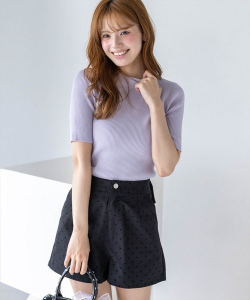 clear（クリア）の「バックリボンハートドットショートパンツ［骨格ウェーブ／フェミニン／華やか／ガーリー］（その他パンツ・レディース・グレー/ブラック・S/M）」の13枚目の写真