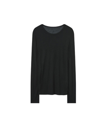 MORVE13（モルブ13）の「オールデイレイヤードテンセルTシャツ（ベリープラム）（Tシャツ/カットソー）」