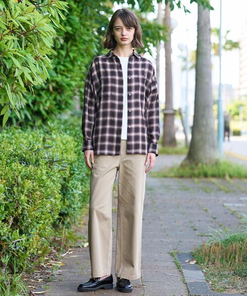 DRESSTERIOR(ドレステリア)の「【ウォッシャブル】ビエラオンブレチェックシャツ(シャツ/ブラウス・レディース・ワイン系1/チャコールグレー・36/38)」の6枚目の写真