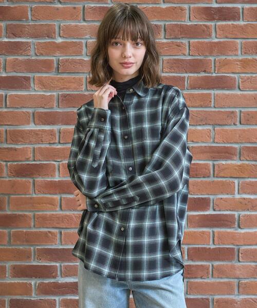 DRESSTERIOR(ドレステリア)の「【ウォッシャブル】ビエラオンブレチェックシャツ(シャツ/ブラウス・レディース・ワイン系1/チャコールグレー・36/38)」の7枚目の写真