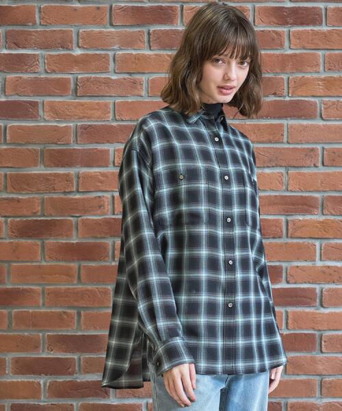 DRESSTERIOR(ドレステリア)の「【ウォッシャブル】ビエラオンブレチェックシャツ(シャツ/ブラウス・レディース・ワイン系1/チャコールグレー・36/38)」の8枚目の写真