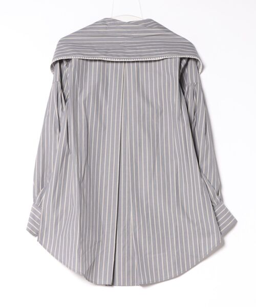 Marilyn Moon(マリリンムーン)の「stripe embroidery tie blouse(シャツ/ブラウス・レディース・ブルー/ダークグレー/ライトグレー・FREE)」の19枚目の写真