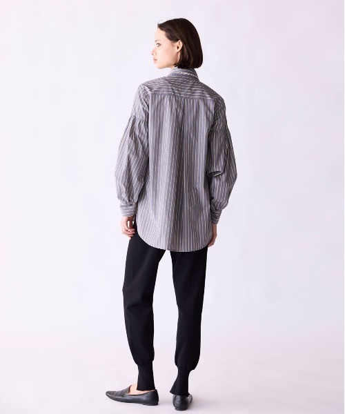 Marilyn Moon(マリリンムーン)の「stripe embroidery tie blouse(シャツ/ブラウス・レディース・ブルー/ダークグレー/ライトグレー・FREE)」の13枚目の写真