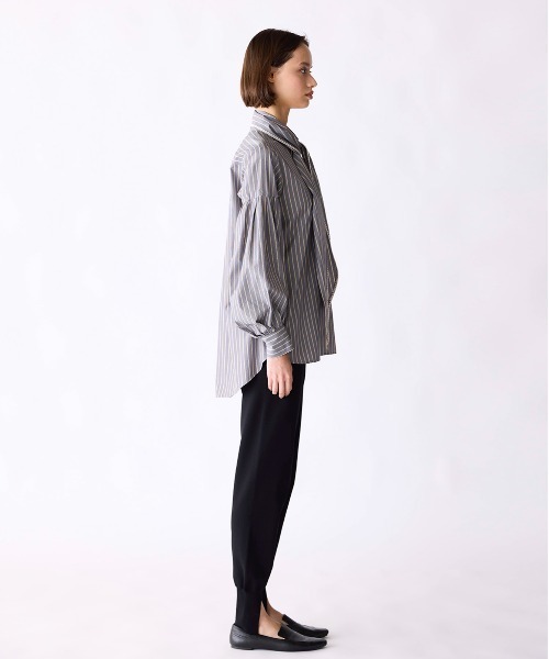Marilyn Moon(マリリンムーン)の「stripe embroidery tie blouse(シャツ/ブラウス・レディース・ブルー/ダークグレー/ライトグレー・FREE)」の22枚目の写真