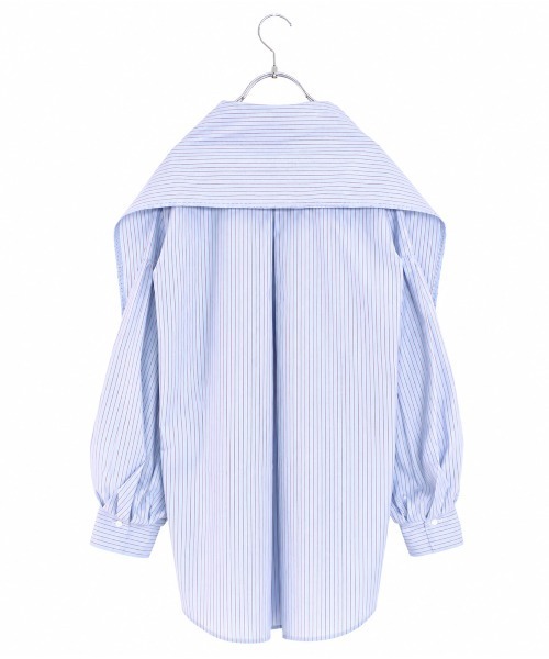 Marilyn Moon(マリリンムーン)の「stripe embroidery tie blouse(シャツ/ブラウス・レディース・ブルー/ダークグレー/ライトグレー・FREE)」の18枚目の写真