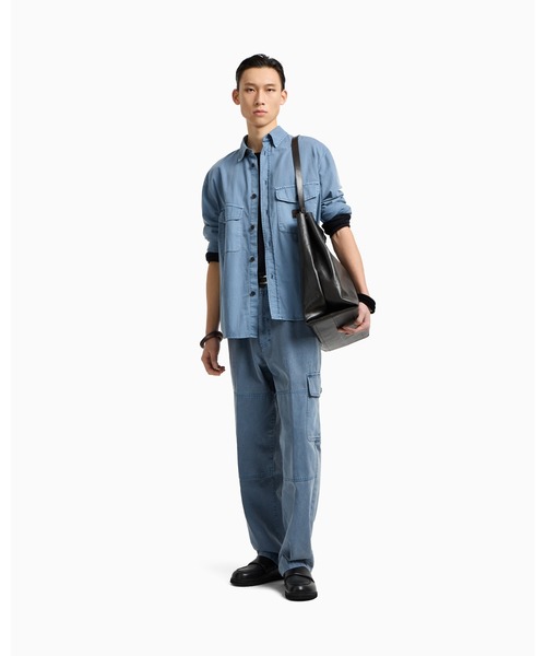 EMPORIO ARMANI(エンポリオアルマーニ)の「【エンポリオ アルマーニ】セーター バージンウール エンボスジャカードパターン(ニット/セーター・メンズ・ブラック系1/ブラウン系/ネイビー系・LARGE/MEDIUM/SMALL/X-LARGE/X-SMALL)」の7枚目の写真