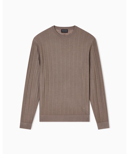 EMPORIO ARMANI(エンポリオアルマーニ)の「【エンポリオ アルマーニ】セーター バージンウール エンボスジャカードパターン(ニット/セーター・メンズ・ブラック系1/ブラウン系/ネイビー系・LARGE/MEDIUM/SMALL/X-LARGE/X-SMALL)」の8枚目の写真