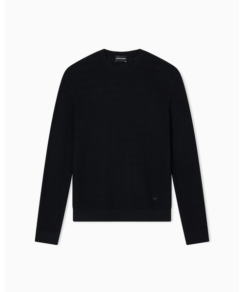 EMPORIO ARMANI(エンポリオアルマーニ)の「【エンポリオ アルマーニ】セーター バージンウール エンボスジャカードパターン(ニット/セーター・メンズ・ブラック系1/ブラウン系/ネイビー系・LARGE/MEDIUM/SMALL/X-LARGE/X-SMALL)」の12枚目の写真