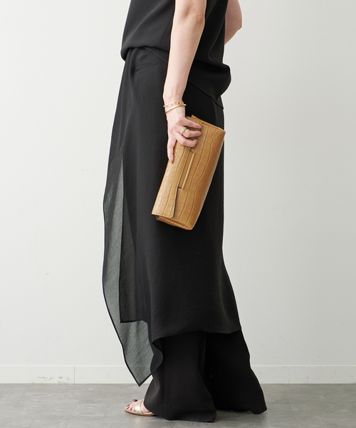 Deuxieme Classe(ドゥーズィエムクラス)の「トリアセシフォン WRAP SKIRT(スカート・レディース・ブラック・38/36)」の17枚目の写真