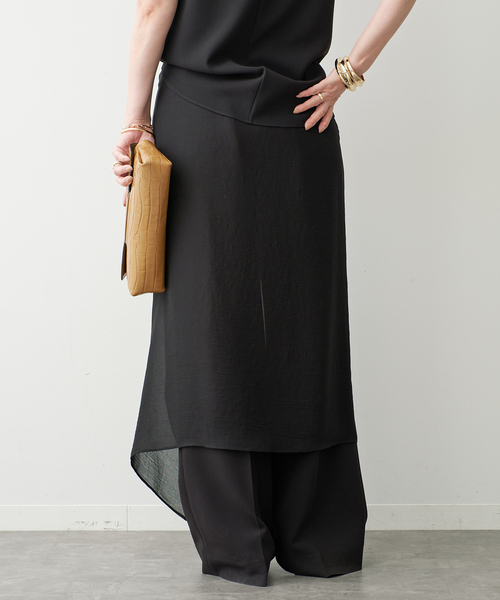 Deuxieme Classe(ドゥーズィエムクラス)の「トリアセシフォン WRAP SKIRT(スカート・レディース・ブラック・38/36)」の11枚目の写真