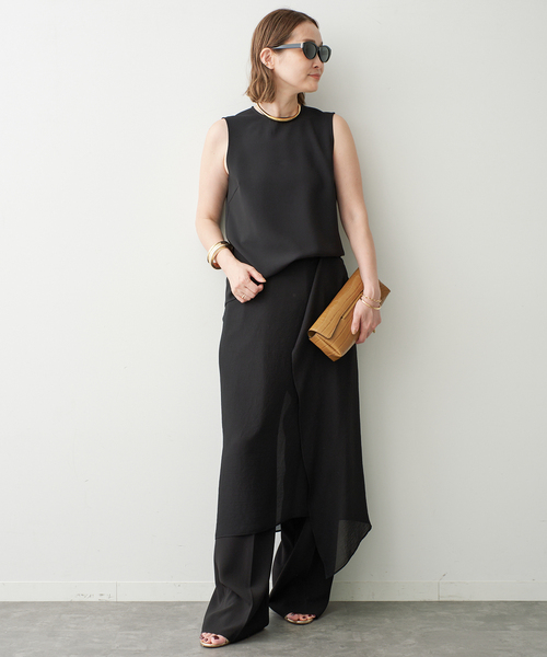 Deuxieme Classe(ドゥーズィエムクラス)の「トリアセシフォン WRAP SKIRT(スカート・レディース・ブラック・38/36)」の12枚目の写真