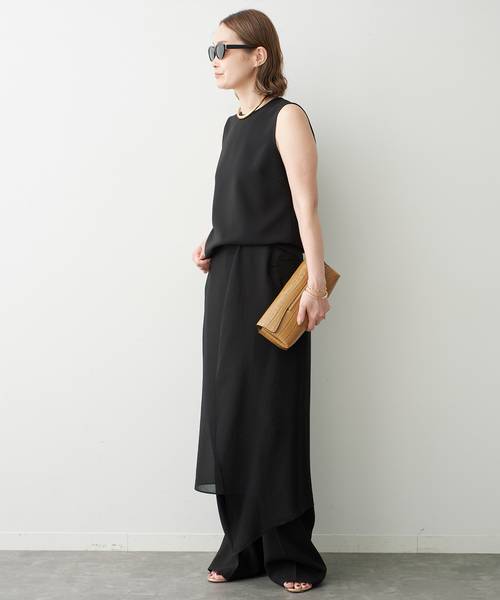 Deuxieme Classe(ドゥーズィエムクラス)の「トリアセシフォン WRAP SKIRT(スカート・レディース・ブラック・38/36)」の13枚目の写真