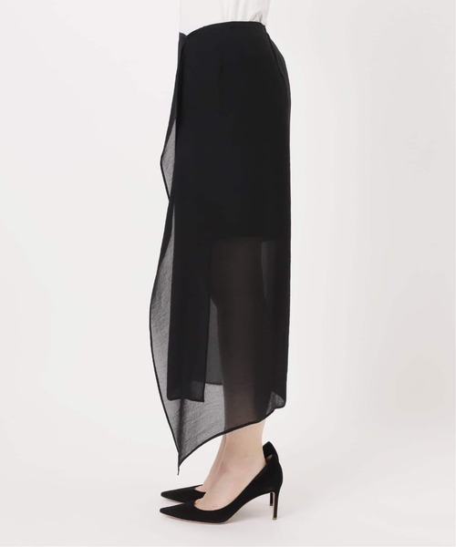 Deuxieme Classe(ドゥーズィエムクラス)の「トリアセシフォン WRAP SKIRT(スカート・レディース・ブラック・38/36)」の8枚目の写真