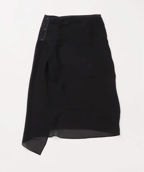 Deuxieme Classe(ドゥーズィエムクラス)の「トリアセシフォン WRAP SKIRT(スカート・レディース・ブラック・38/36)」の4枚目の写真