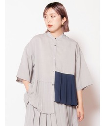 OSMOSIS（オズモーシス）の「切替アシンメトリープリーツブラウス（シャツ/ブラウス）」
