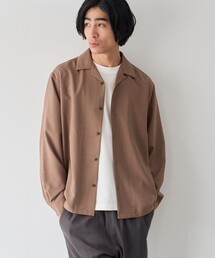 【通気性、UVカット】リラックスオータム無地シャツ
