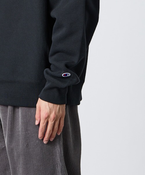 Champion（チャンピオン）の「【WEB先行予約】[Champion/チャンピオン] 別注 スリーアイコン ロゴ刺繍スウェット（スウェット・レディース・ブラウン/ネイビー/ブラック/チャコール/オートミール/グレー・S/L/M）」の22枚目の写真