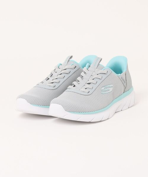 SKECHERS（スケッチャーズ）の「SKECHERS スケッチャーズ SWIFT FIT スウィフトフィット SOLE PROVIDER-QUICK EASY 軽量 レディーススニーカー(ソールプロバイダー) 897936（スニーカー・レディース・グレー系その他/ホワイト系その他・22.5cm/23.0cm/23.5cm/24.0cm/24.5cm/25.0cm）」の2枚目の写真