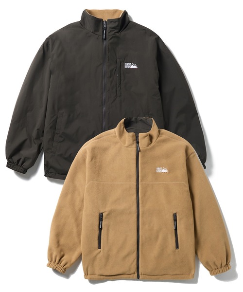 FIRST DOWN（ファーストダウン）の「FIRST DOWN USA (ファーストダウン) リバーシブル フリース ブルゾン FIRSTLITE REVERSIBLE BL メンズ F242034（ブルゾン・メンズ・チャコールグレー/ブラック/ダークオリーブ・M/L/LL）」の3枚目の写真