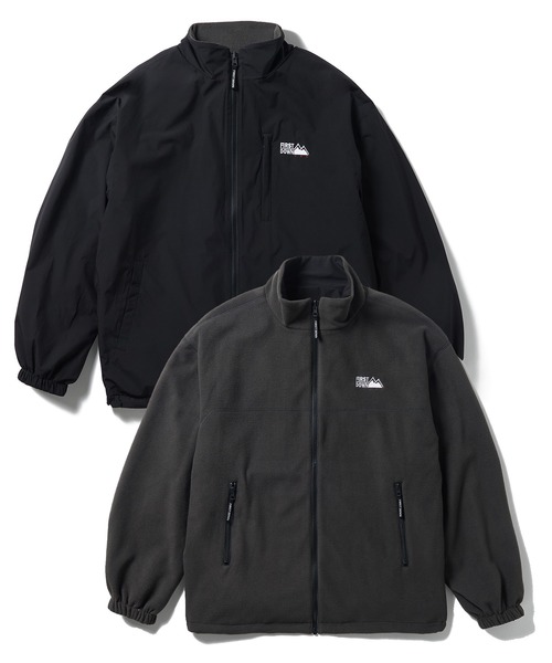 FIRST DOWN（ファーストダウン）の「FIRST DOWN USA (ファーストダウン) リバーシブル フリース ブルゾン FIRSTLITE REVERSIBLE BL メンズ F242034（ブルゾン・メンズ・チャコールグレー/ブラック/ダークオリーブ・M/L/LL）」の2枚目の写真
