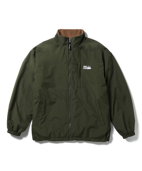 FIRST DOWN（ファーストダウン）の「FIRST DOWN USA (ファーストダウン) リバーシブル フリース ブルゾン FIRSTLITE REVERSIBLE BL メンズ F242034（ブルゾン・メンズ・チャコールグレー/ブラック/ダークオリーブ・M/L/LL）」の8枚目の写真