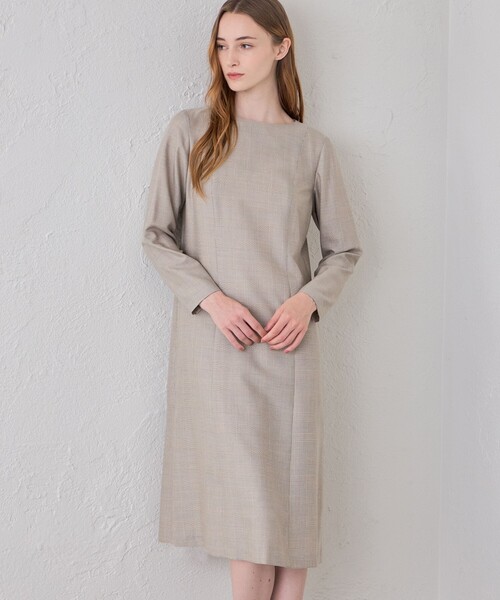MACKINTOSH LONDON（マッキントッシュ ロンドン）の「キュプラポリエステルワンピース（ワンピース・レディース・ブラック/ベージュ・38/40）」の2枚目の写真