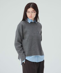 ダブルフェイス ニット プルオーバー