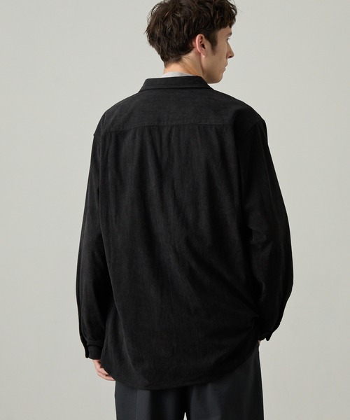 EASENCE(イーズエンス)の「【EASENCE】テックコール コーデュロイ リラックスフィット レギュラーカラー長袖シャツ / 保温・UVカット・イージーケア(シャツ/ブラウス・メンズ・ブラウン/グレイッシュベージュ/チャコール/ブラック・S/XL/L/M)」の11枚目の写真