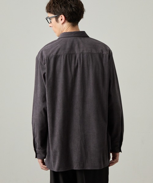 EASENCE(イーズエンス)の「【EASENCE】テックコール コーデュロイ リラックスフィット レギュラーカラー長袖シャツ / 保温・UVカット・イージーケア(シャツ/ブラウス・メンズ・ブラウン/グレイッシュベージュ/チャコール/ブラック・S/XL/L/M)」の18枚目の写真